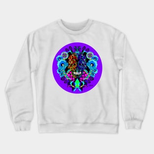 catrina in tree of life ecopop zen art in floral ornament Crewneck Sweatshirt